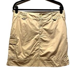 Eddie Bauer Women’s Khaki Cargo Skirt Size 12